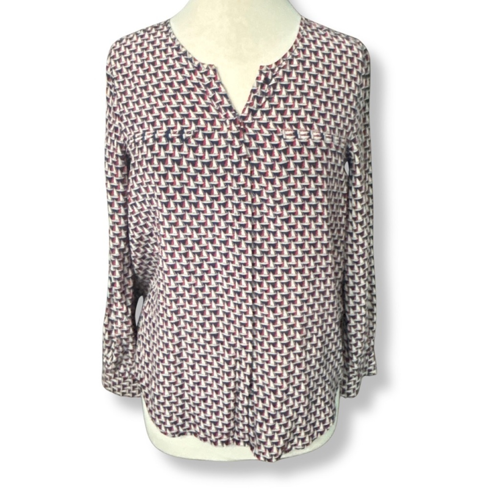 Joie Silk Sailboat Print Blouse – Size S